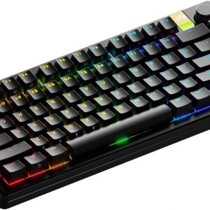 Glorious Gaming – GMMK 3 PRO HE: Wireless Gaming Keyboard Rapid Trigger, Hall Effect, Aluminum Body, 8K Polling Rate, Hotswap MX & Magnetic Switches, Adjustable Actuation, ANSI 75% Tenkeyless (Black)