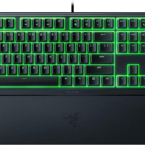 Razer Ornata V3 X Gaming Keyboard: Low Profile Keys – Silent Membrane Switches – Spill Resistant – Chroma RGB Lighting – Ergonomic Wrist Rest Snap Tap